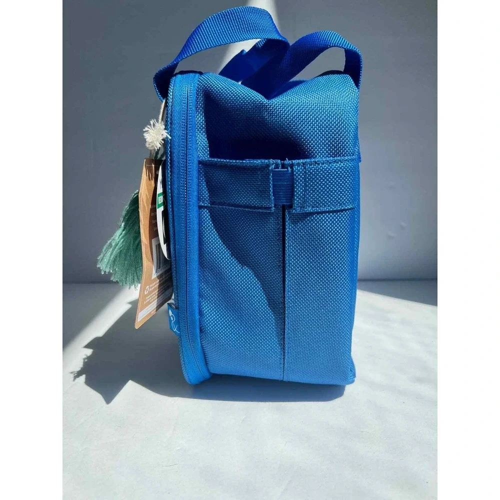 Thistle & Thread Blue Insulated Lunch Bag Microban Antimicrobial 10001577 NWT